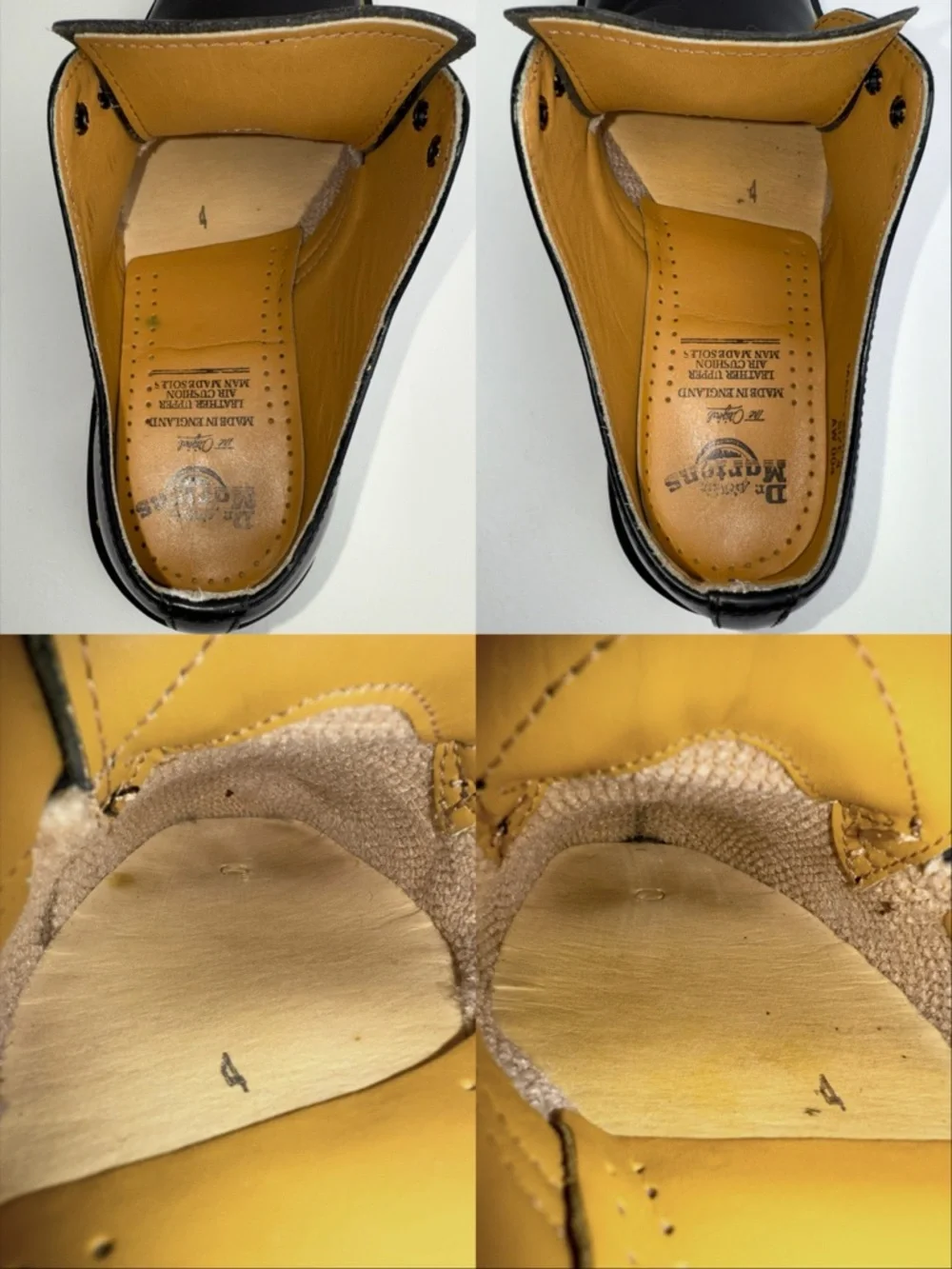 Vintage Dr. Martens England 1461 Black Smooth Leather MIE Oxfords UK 4 - Picture 14 of 16